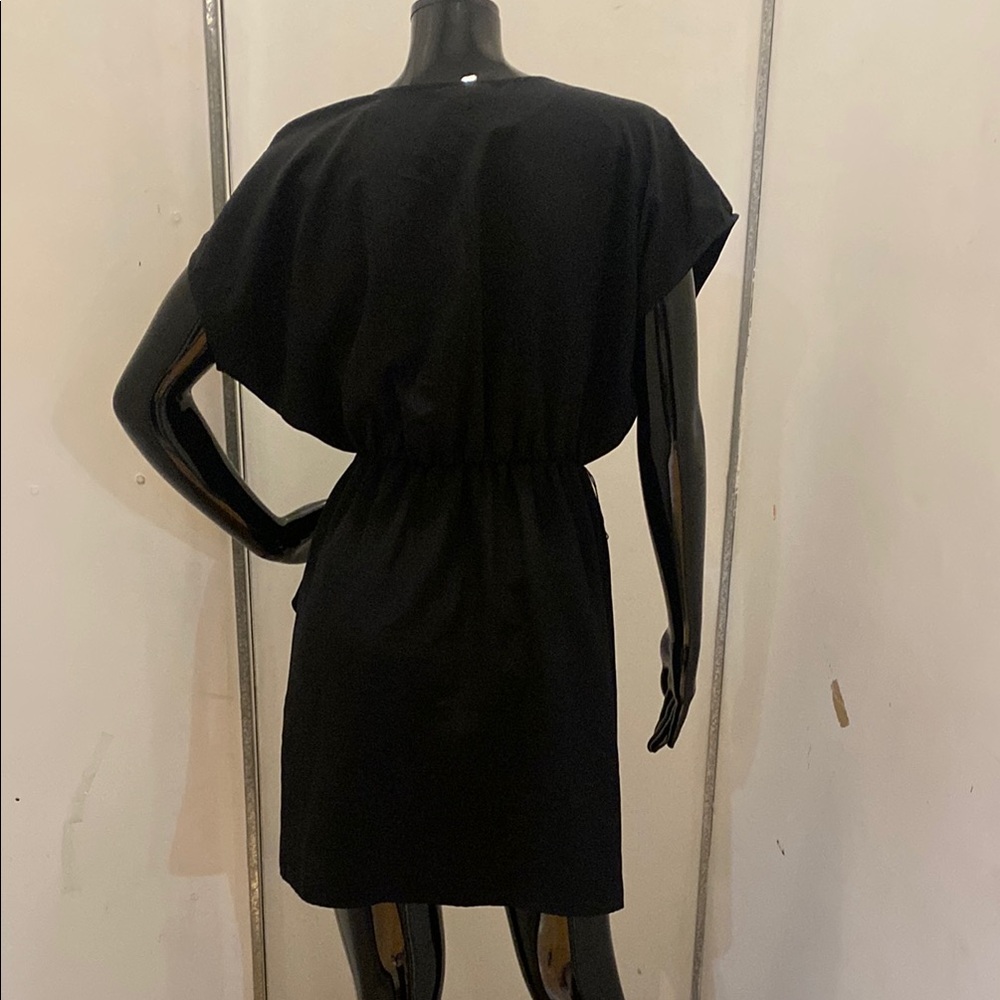 Elegant Black Wrap Dress - Picture 2 of 3